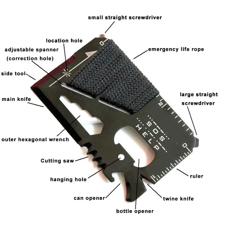 Hunting Outdoors Card - EDC Credit Card Multifunctional Pocket Hunting