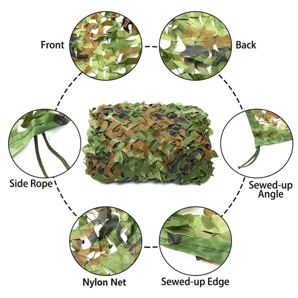 Camouflage Net Double Layer Wh - Hunting Outdoor Decor ulasan dan harga