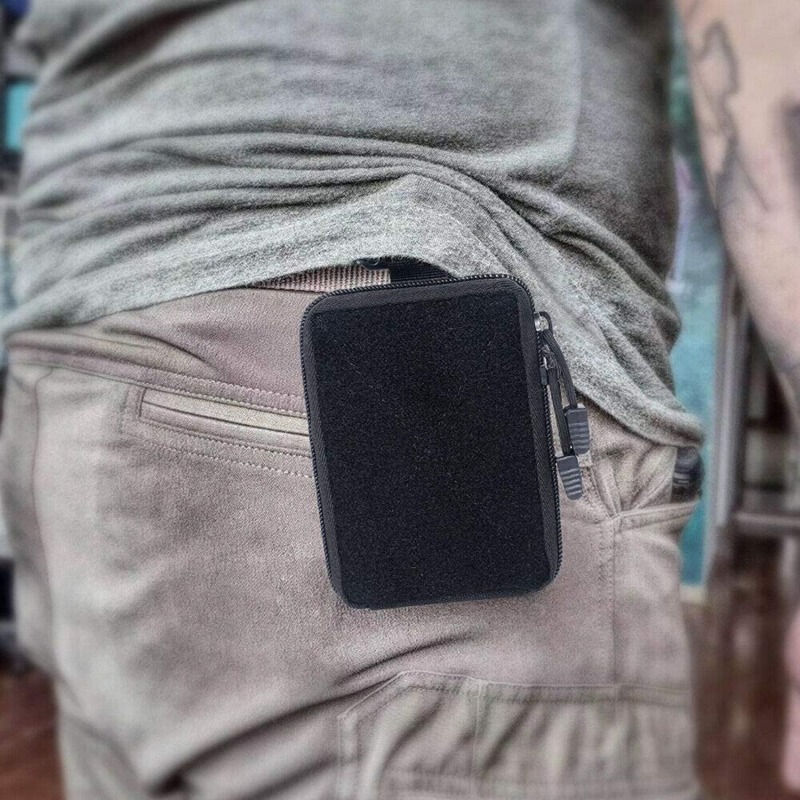 Tactical Wallet EDC Pouch Zipp - Hunting Outdoors Card ulasan dan harga