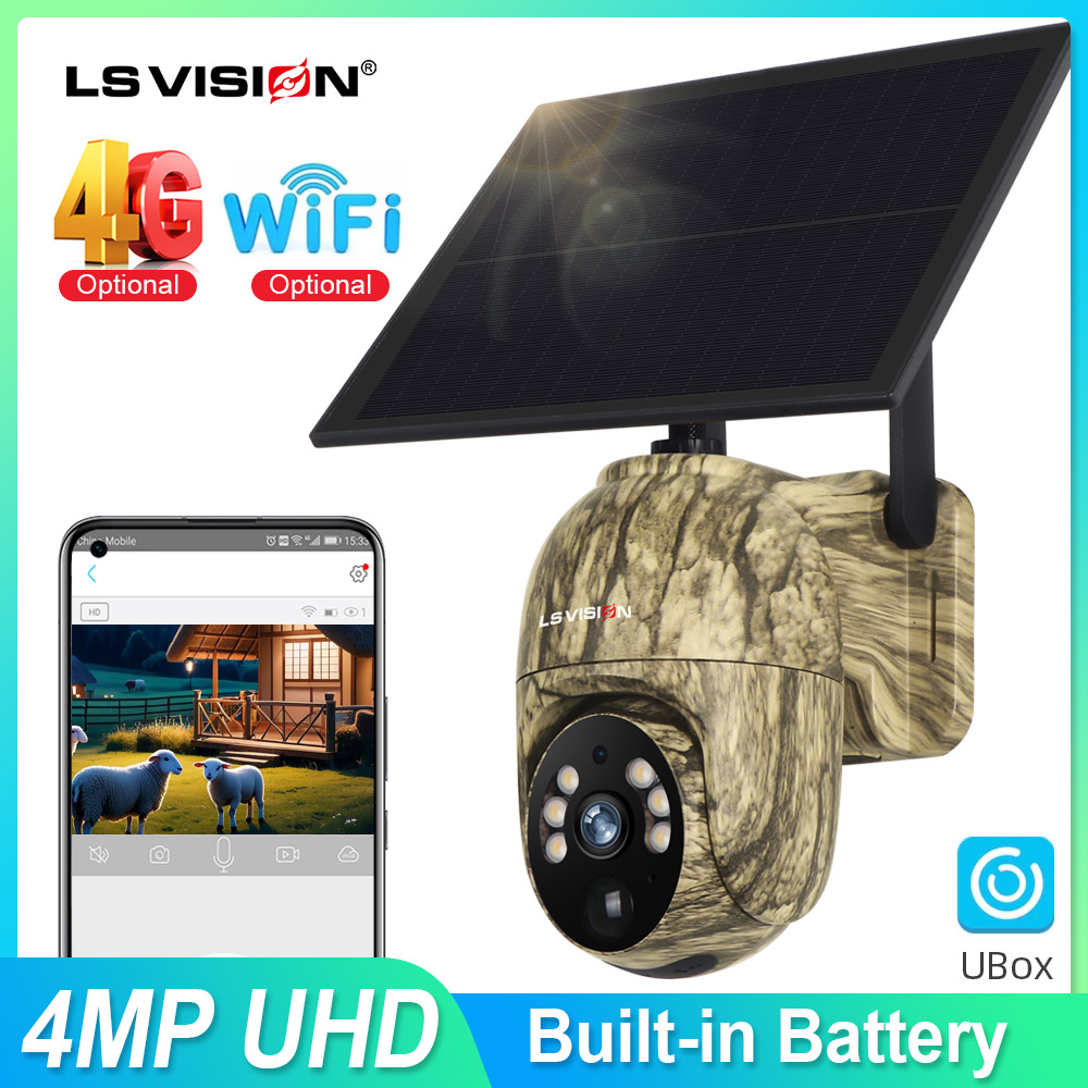LS VISION 2K Solar Security Ca - Outdoor Hunting Camera Wireless ulasan dan harga