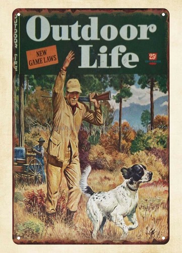 1944 OUTDOOR LIFE magazine cov - Hunting Dog Outdoor ulasan dan harga