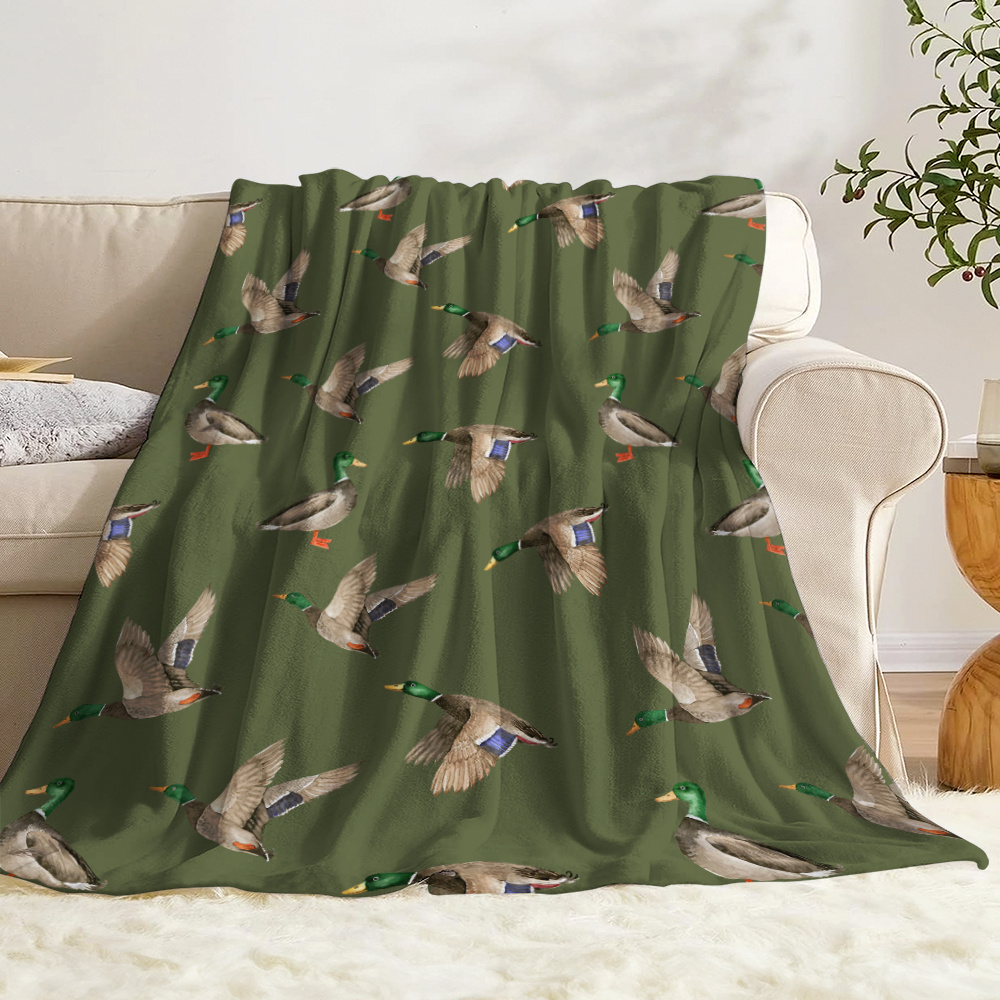 Mallard Duck Fleece Blanket Hu - Hunting Outdoor Decor ulasan dan harga