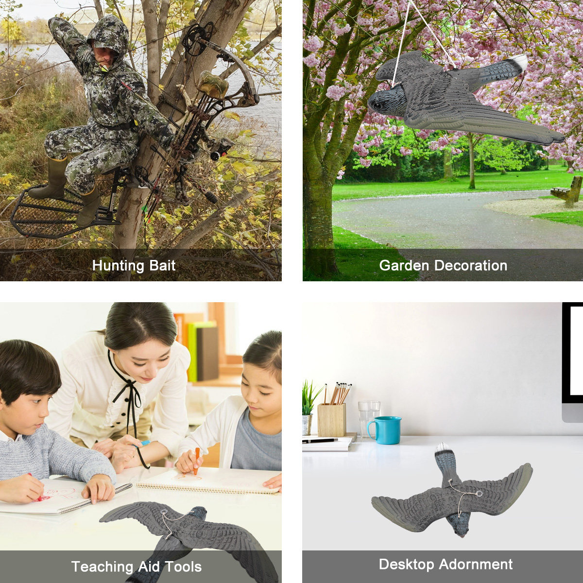 1Pcs Lifelike Plastic Bird Scu - Hunting Outdoor Decor ulasan dan harga
