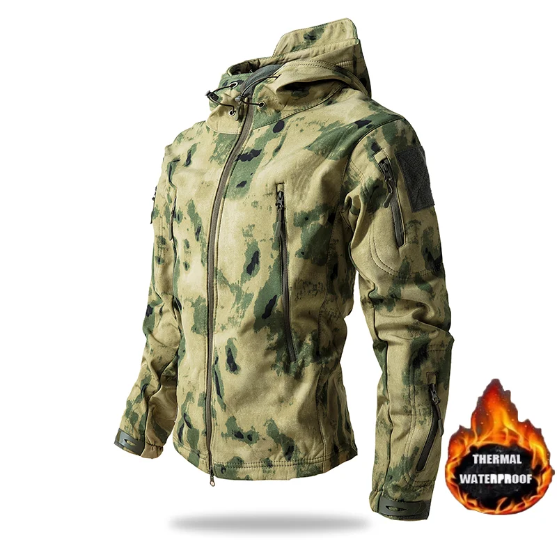 Winter Military Shark Skin Sof - Camouflage Hunting Jacket ulasan dan harga