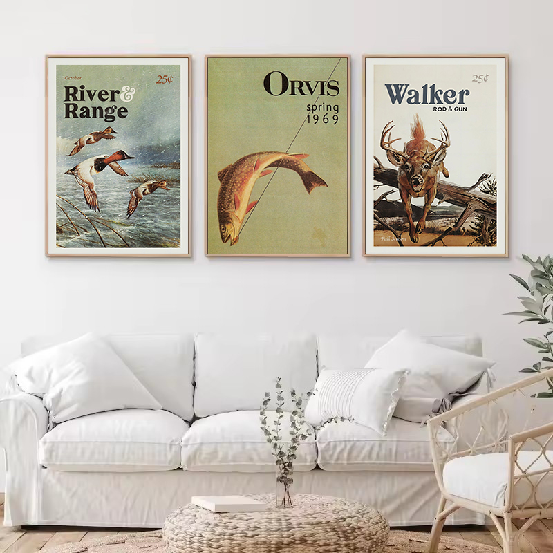 Retro Wildlife Outdoor Hunting - Hunting Outdoor Decor ulasan dan harga