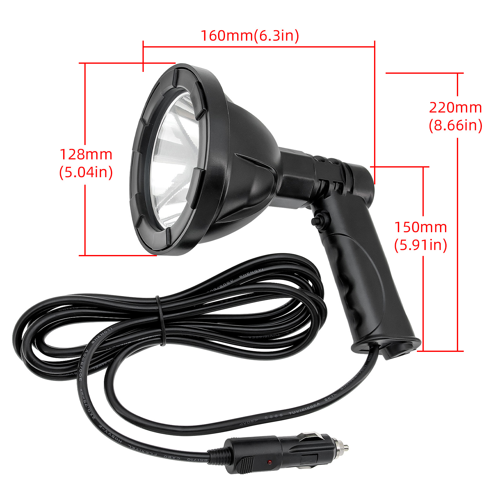 100W 4inch High Power Handheld - Outdoor Hunting Vehicle ulasan dan harga