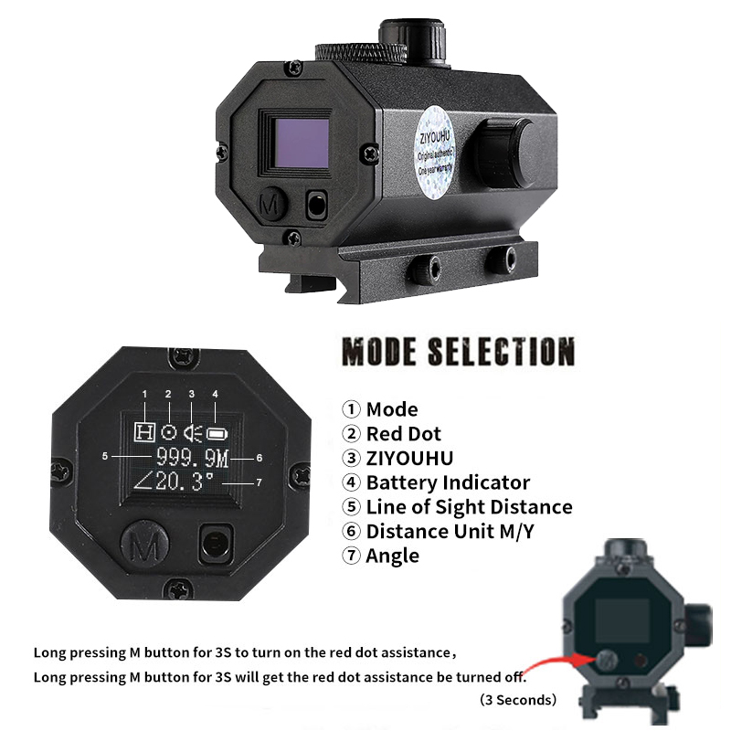 ZIYOUHU-MINI8 Caza Sniper Lase - Rangefinder Laser Hunting ulasan dan harga