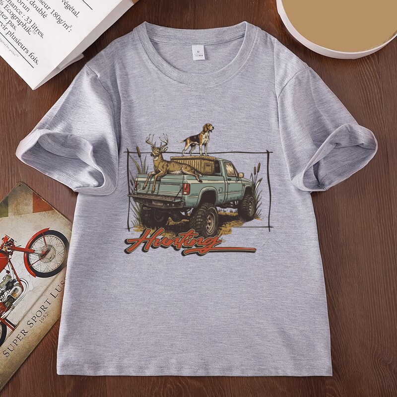 Hunting T Shirt Deer Hunting T - Hunting Dog Outdoor ulasan dan harga