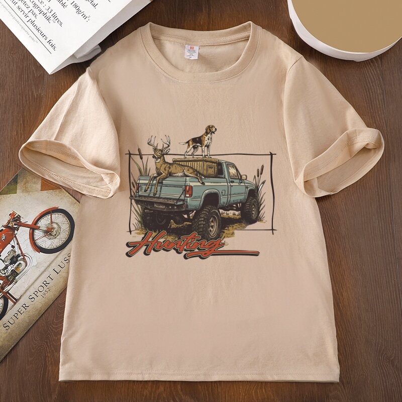 Hunting T Shirt Deer Hunting T - Hunting Dog Outdoor ulasan dan harga