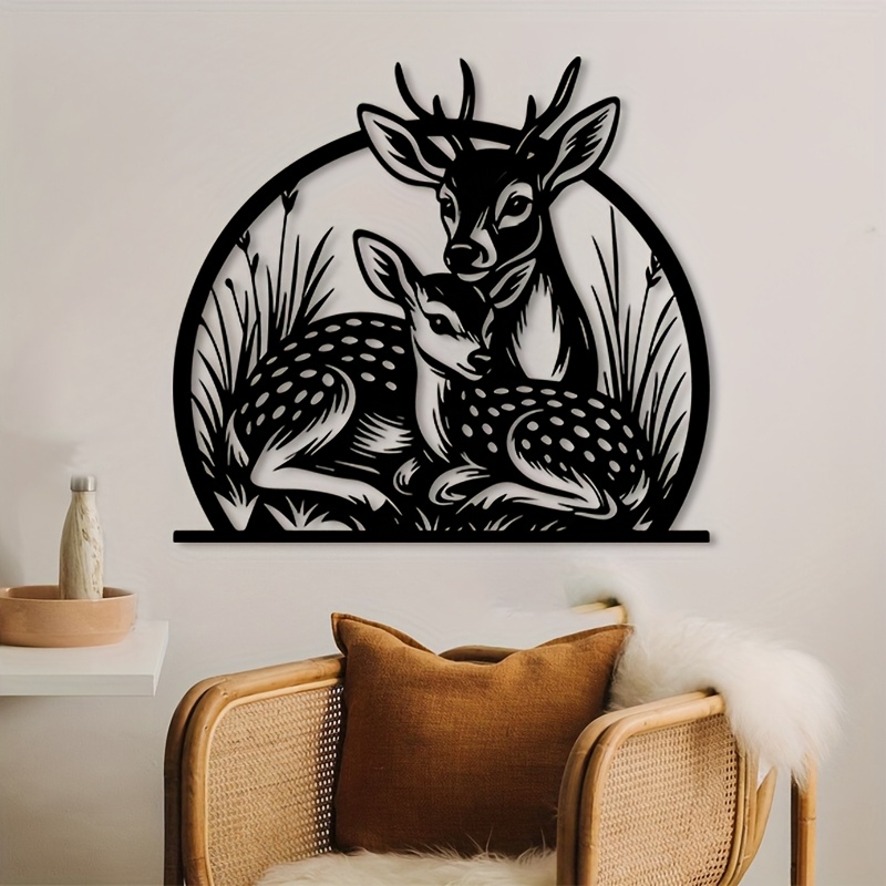 Brand Rustic Iron Deer Wall Ar - Hunting Outdoor Decor ulasan dan harga