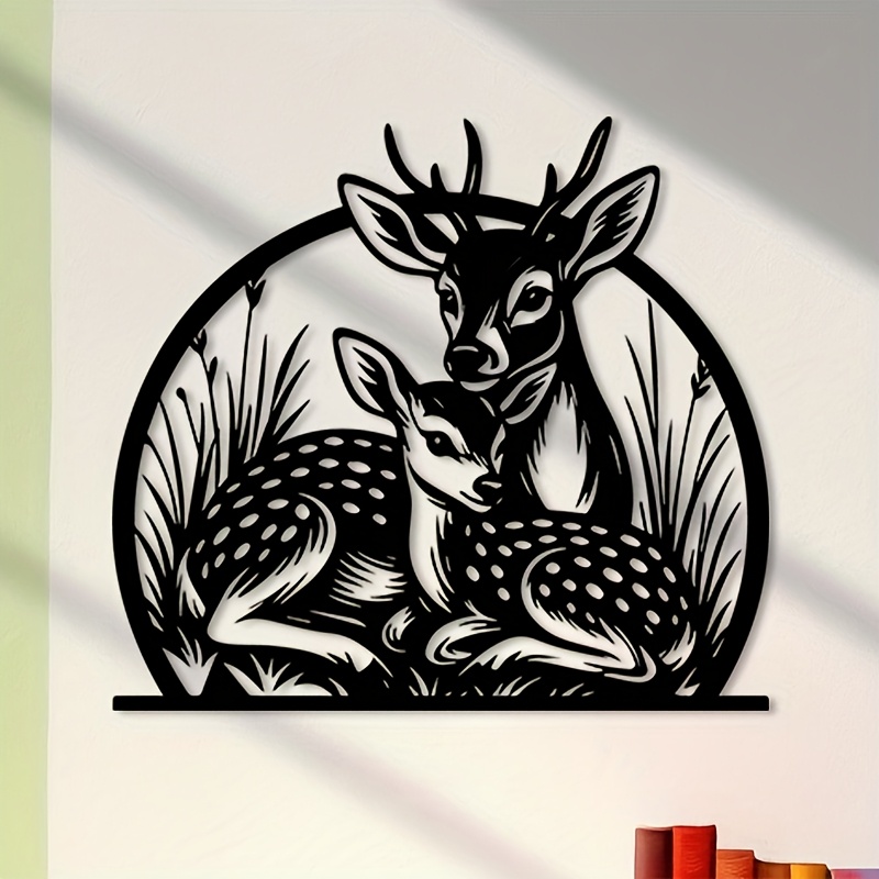Brand Rustic Iron Deer Wall Ar - Hunting Outdoor Decor ulasan dan harga