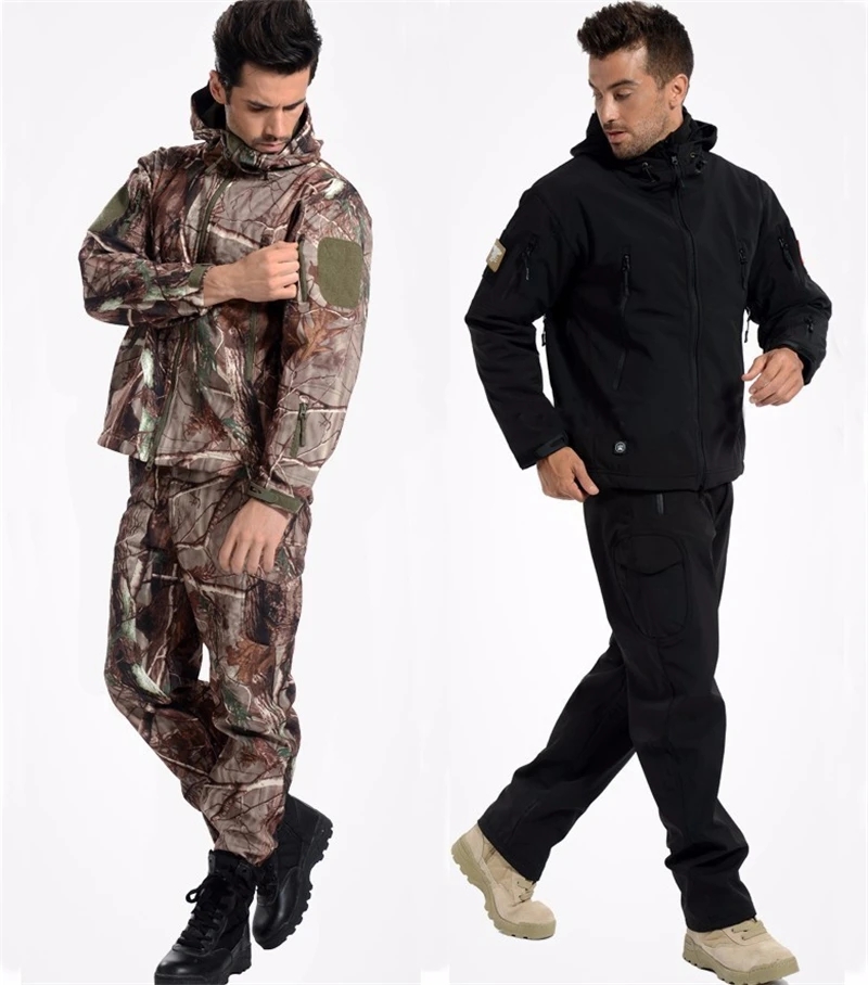 Shark Skin Soft Shell Tactical - Camouflage Hunting Jacket ulasan dan harga