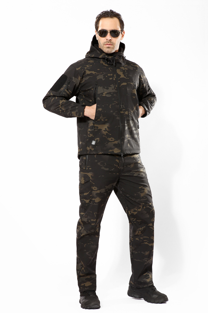 Shark Skin Soft Shell Tactical - Camouflage Hunting Jacket ulasan dan harga